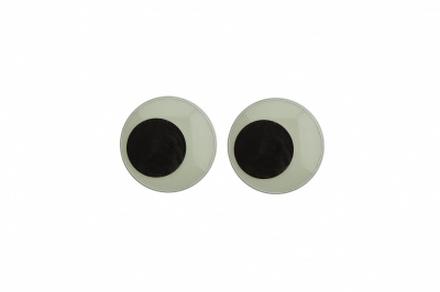 Глазки для игрушек, круглые, с ресничками, 10 мм/упак.50+/-2 шт, цв. -черно-белые - купить в Йошкар-Оле. Цена: 21.24 руб.